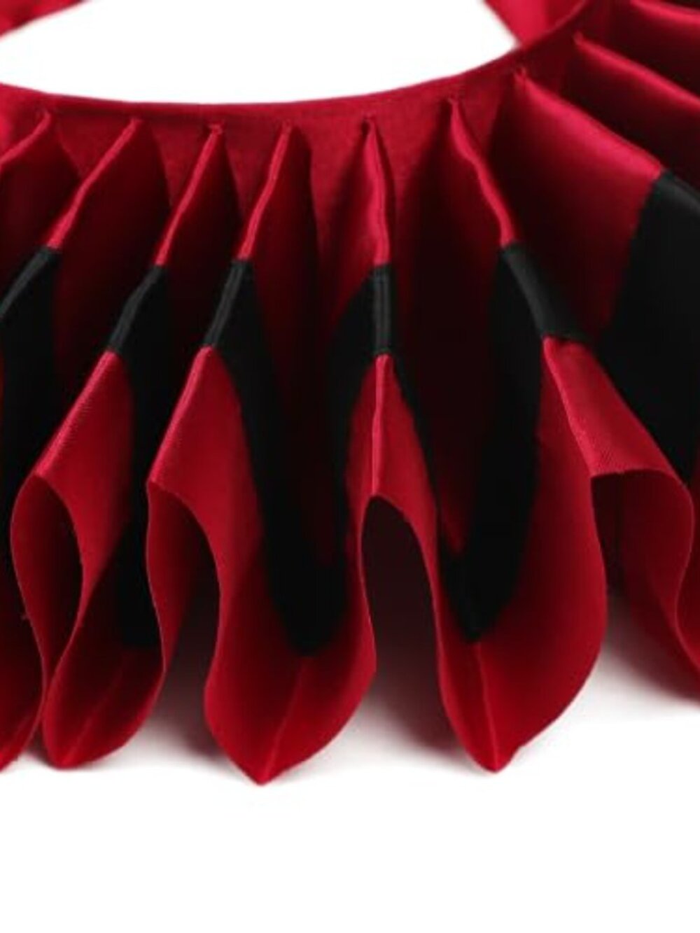 Renaissance Ruffled Satin Neck Ruff Multi-Layer Pleated Cosplay Collar - Picture 7 of 7